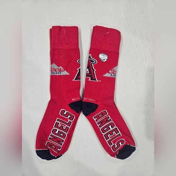 Los Angeles Angels Other - Red and Black Athletic Socks with Branding